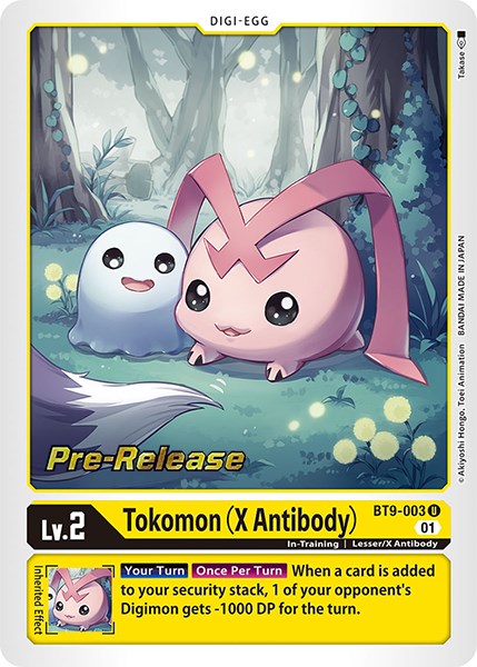 Tokomon (X Antibody) [BT9-003] [X Record Pre-Release Promos] | The Gaming-Verse