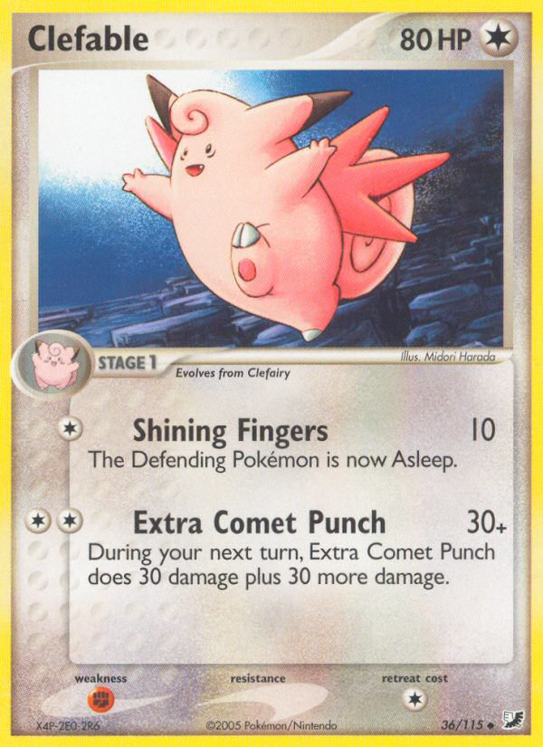 Clefable (36/115) [EX: Unseen Forces] | The Gaming-Verse