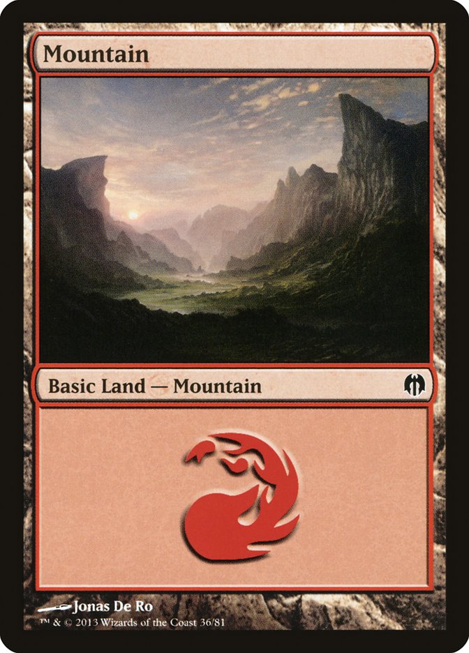 Mountain (36) [Duel Decks: Heroes vs. Monsters] | The Gaming-Verse