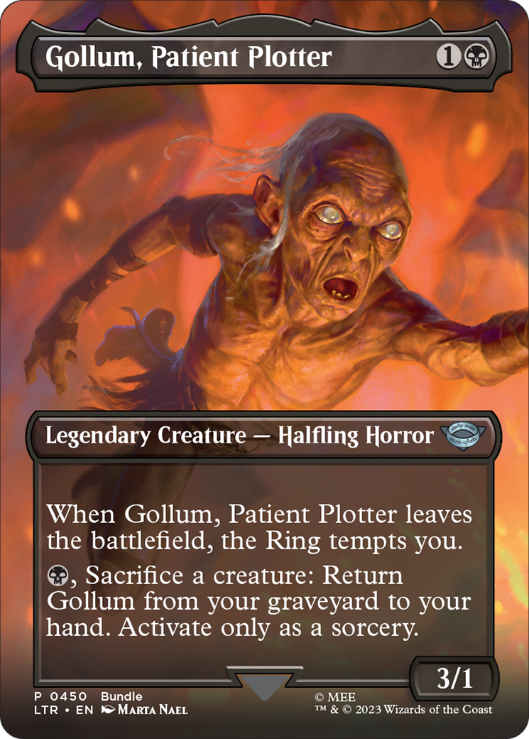 Gollum, Patient Plotter (Borderless Alternate Art) [The Lord of the Rings: Tales of Middle-Earth] | The Gaming-Verse