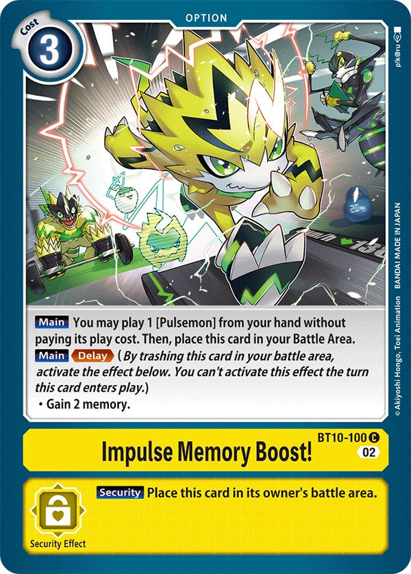 Impulse Memory Boost! [BT10-100] [Xros Encounter] | The Gaming-Verse