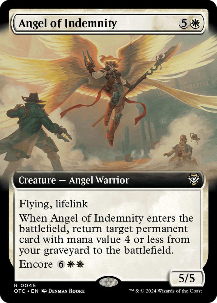 Angel of Indemnity (Extended Art) [Outlaws of Thunder Junction Commander] | The Gaming-Verse