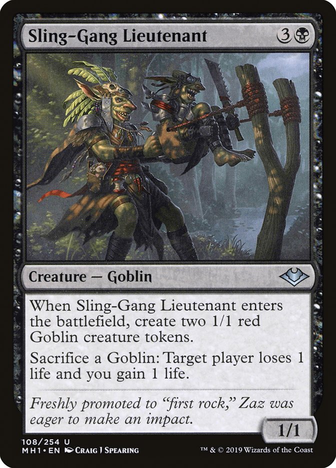 Sling-Gang Lieutenant [Modern Horizons] | The Gaming-Verse