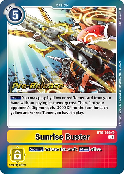 Sunrise Buster [BT9-099] [X Record Pre-Release Promos] | The Gaming-Verse