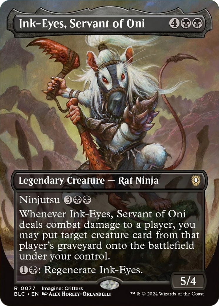 Ink-Eyes, Servant of Oni (Borderless) [Bloomburrow Commander] | The Gaming-Verse