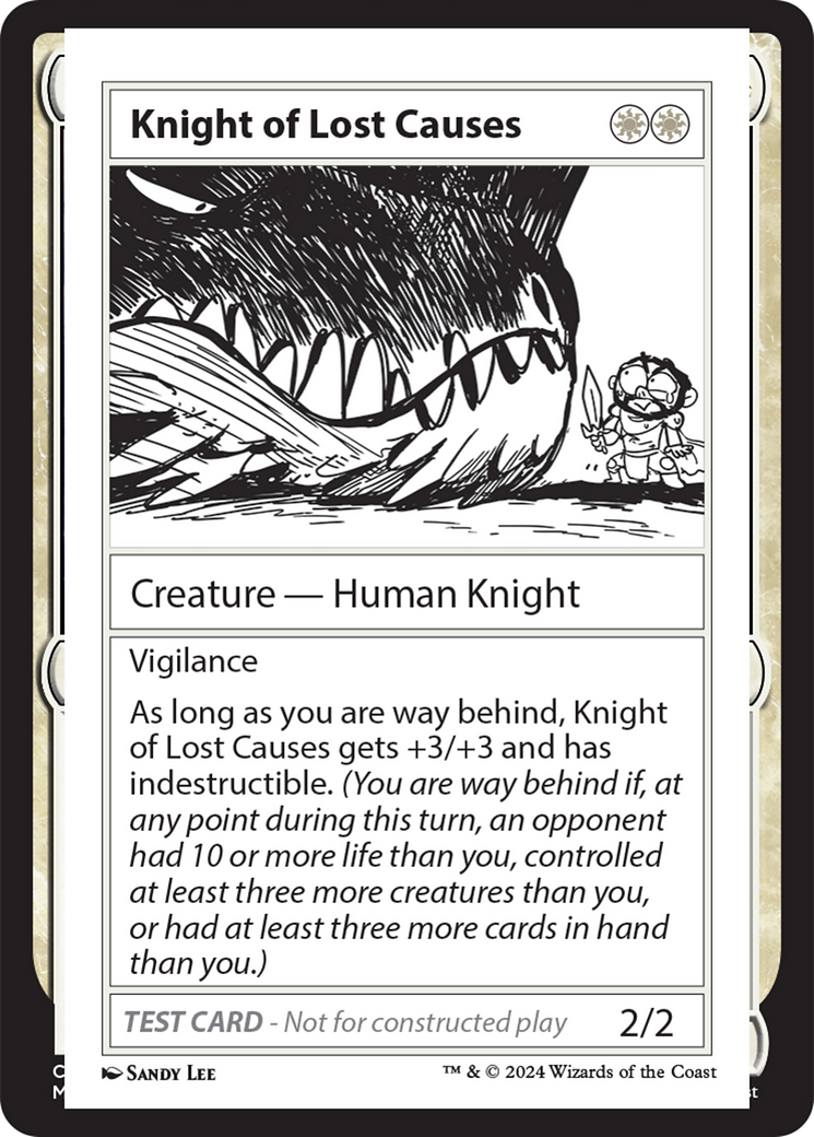 Knight of Lost Causes [Mystery Booster 2 Playtest Cards] | The Gaming-Verse