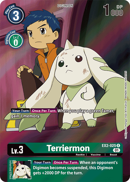 Terriermon [EX2-025] (Alternate Art) [Digital Hazard] | The Gaming-Verse