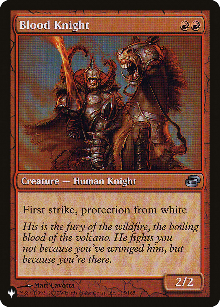 Blood Knight [The List Reprints] | The Gaming-Verse