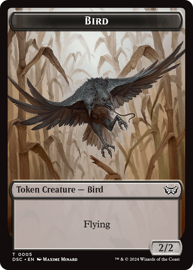 Elemental // Bird Double-Sided Token [Duskmourn: House of Horror Commander Tokens] | The Gaming-Verse