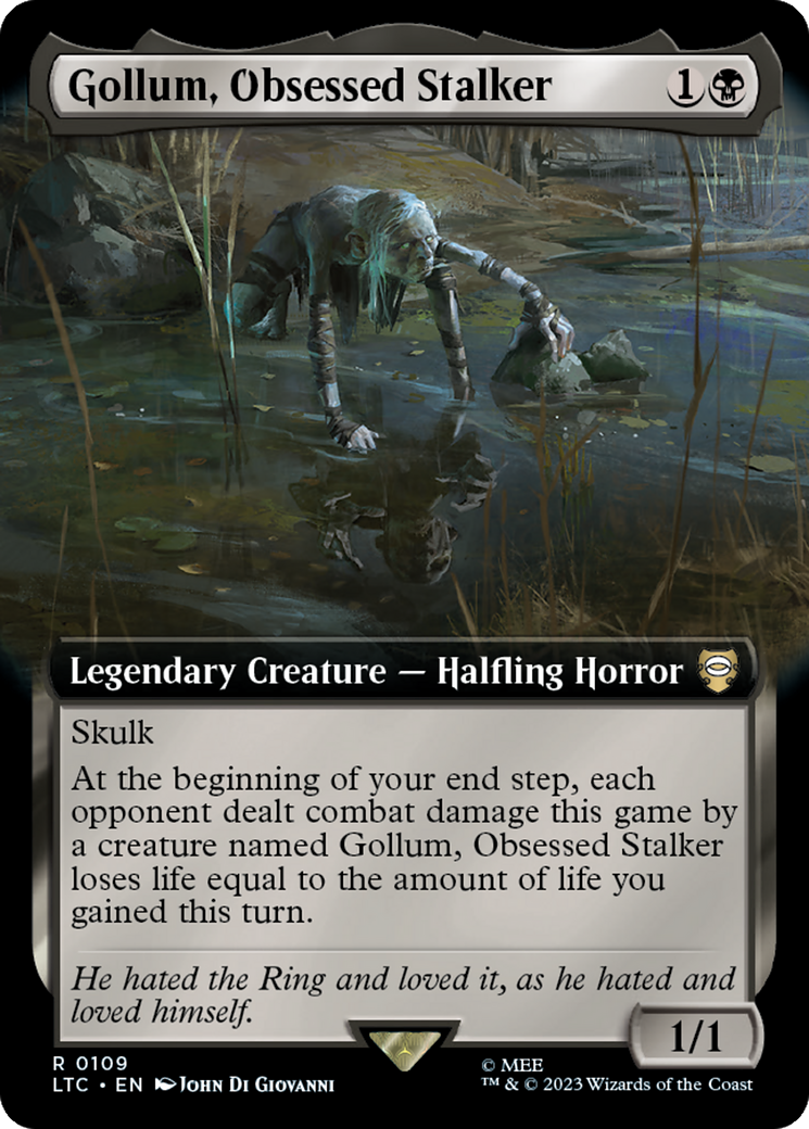 Gollum, Obsessed Stalker (Extended Art) [The Lord of the Rings: Tales of Middle-Earth Commander] | The Gaming-Verse