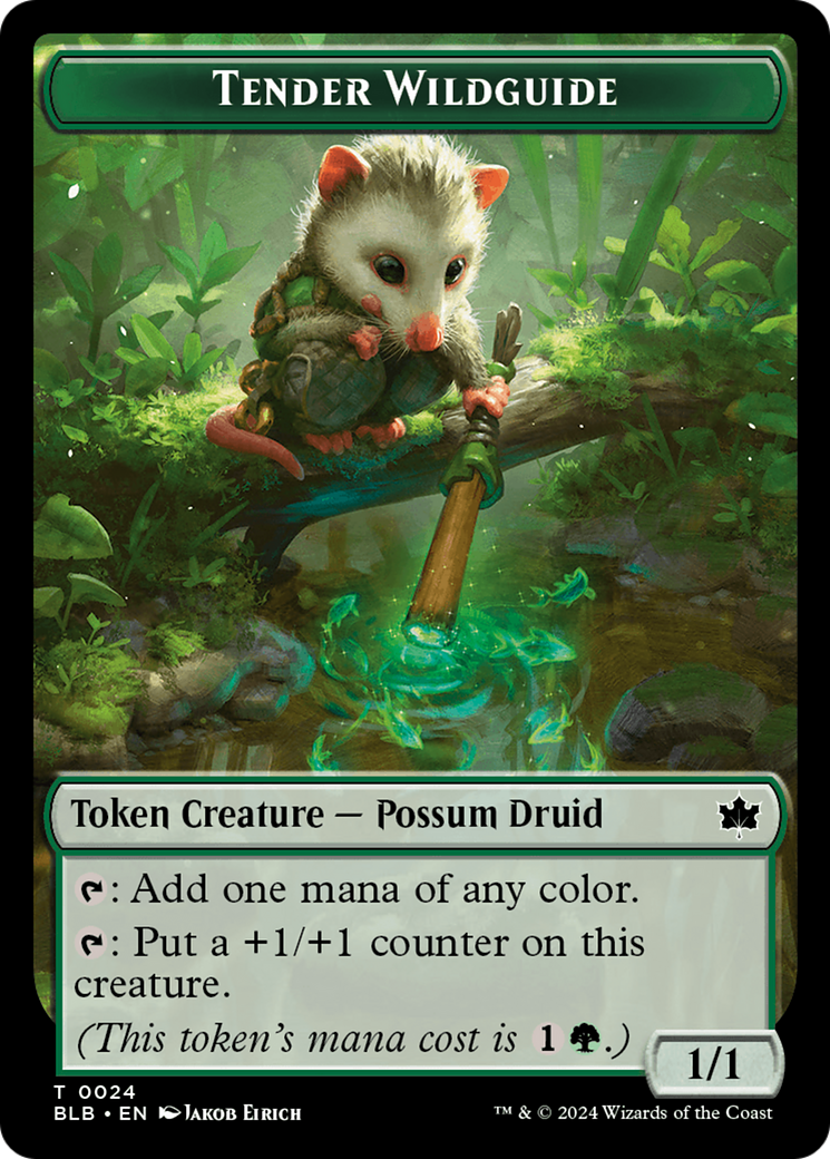 Tender Wildguide Token [Bloomburrow Tokens] | The Gaming-Verse