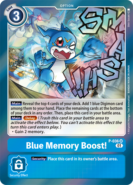 Blue Memory Boost! [P-036] [Promotional Cards] | The Gaming-Verse