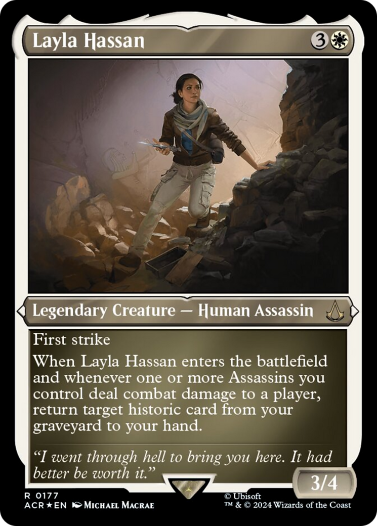 Layla Hassan (Foil Etched) [Assassin's Creed] | The Gaming-Verse