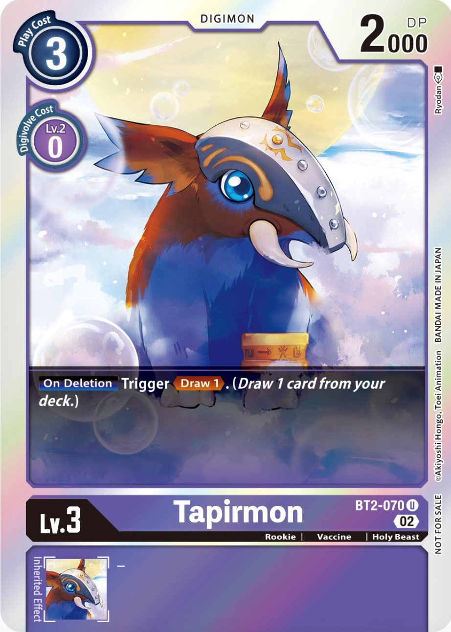 Tapirmon [BT2-070] (Official Tournament Pack Vol.8) [Release Special Booster Promos] | The Gaming-Verse