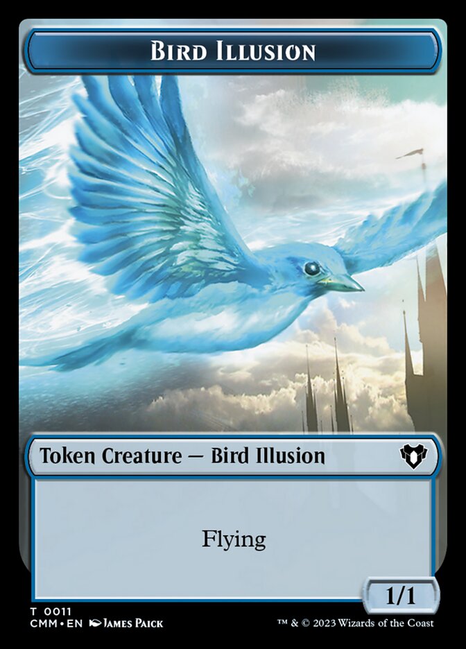 Thopter // Bird Illusion Double-Sided Token [Commander Masters Tokens] | The Gaming-Verse