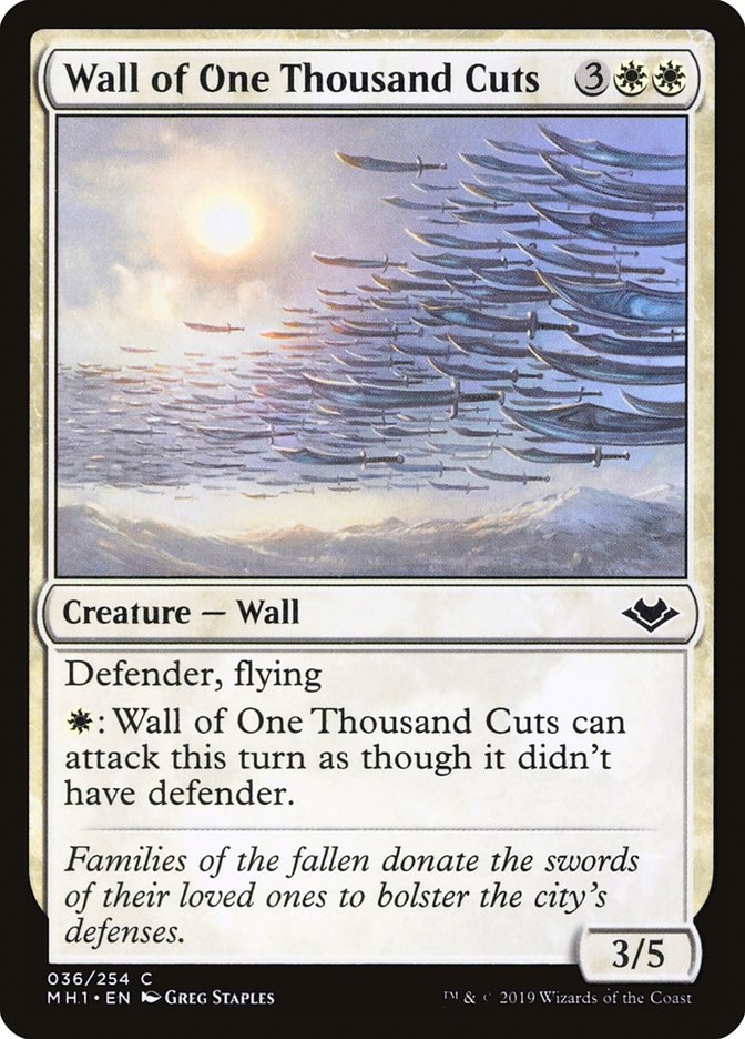 Wall of One Thousand Cuts [Modern Horizons] | The Gaming-Verse