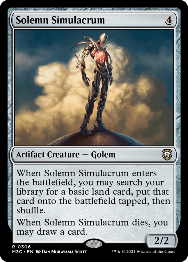 Solemn Simulacrum (Ripple Foil) [Modern Horizons 3 Commander] | The Gaming-Verse