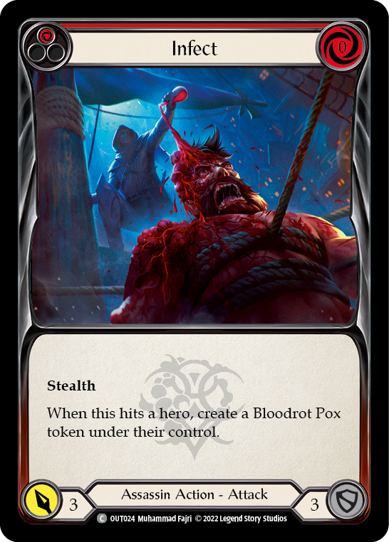 Infect (Red) [OUT024] (Outsiders)  Rainbow Foil | The Gaming-Verse