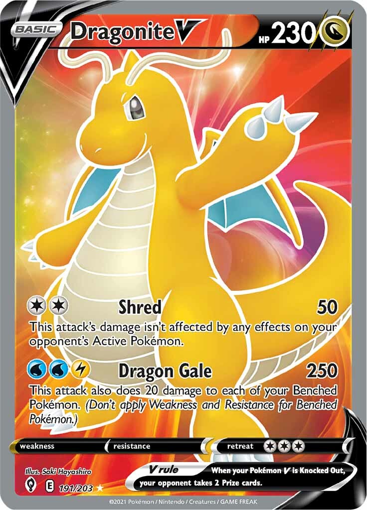 Dragonite V (191/203) [Sword & Shield: Evolving Skies] | The Gaming-Verse