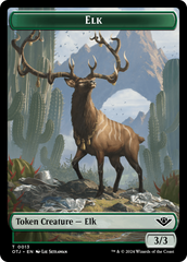 Mercenary // Elk Double-Sided Token [Outlaws of Thunder Junction Tokens] | The Gaming-Verse