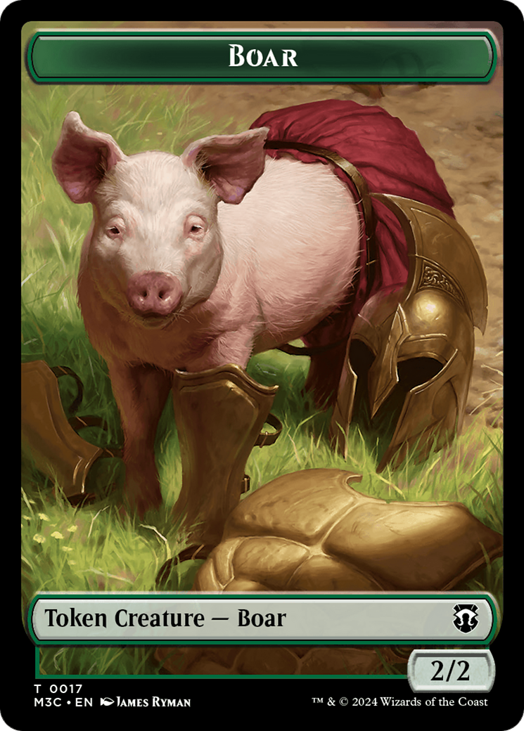 Forest Dryad // Boar Double-Sided Token [Modern Horizons 3 Commander Tokens] | The Gaming-Verse