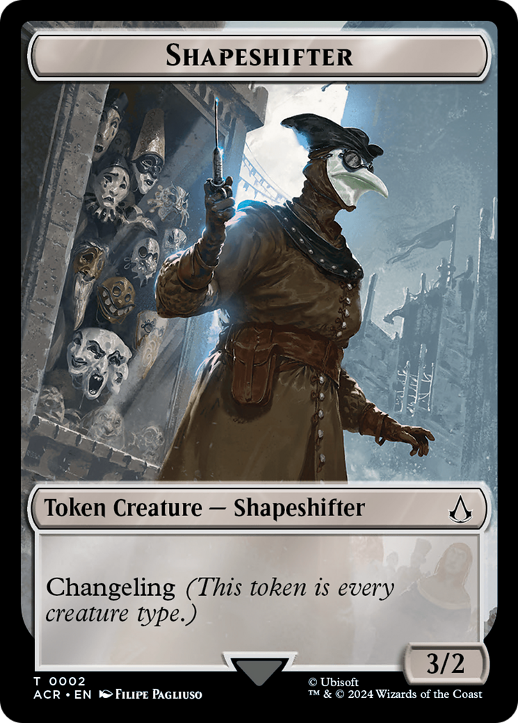 Assassin // Shapeshifter Double-Sided Token [Assassin's Creed Tokens] | The Gaming-Verse