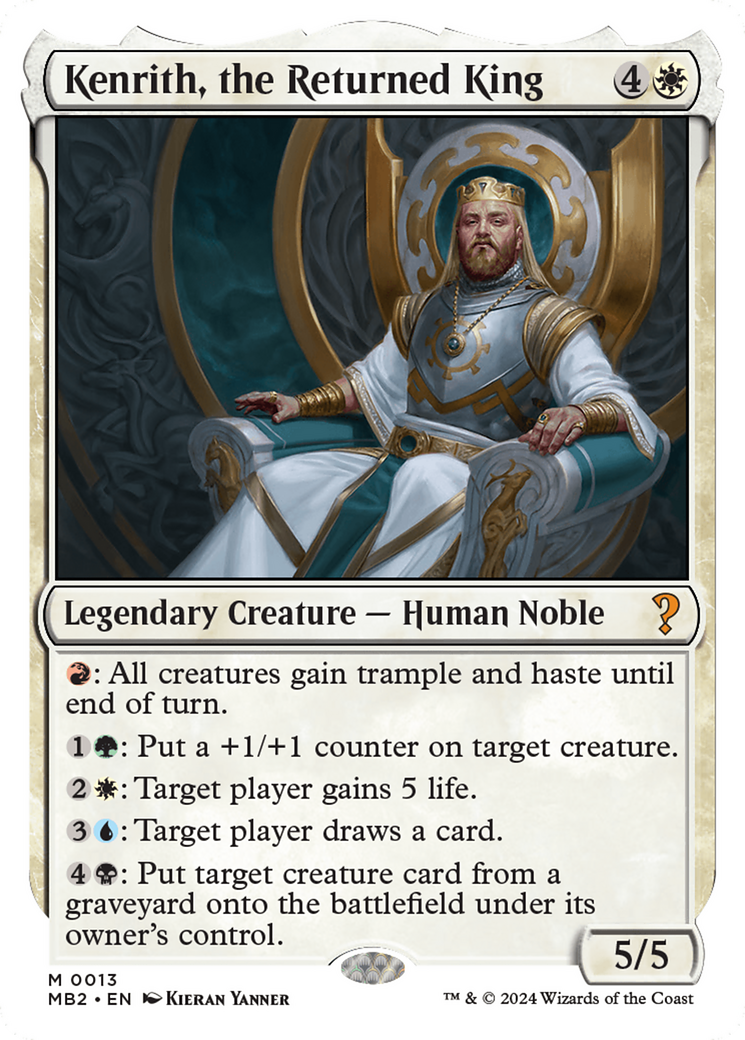 Kenrith, the Returned King (White Border) [Mystery Booster 2] | The Gaming-Verse