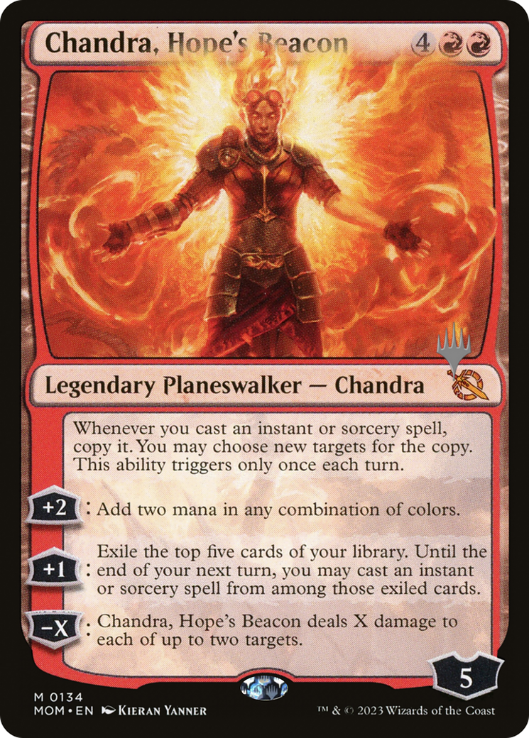 Chandra, Hope's Beacon (Promo Pack) [March of the Machine Promos] | The Gaming-Verse