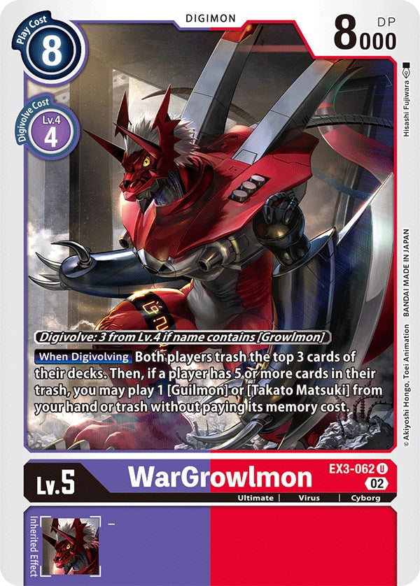 WarGrowlmon [EX3-062] [Draconic Roar] | The Gaming-Verse