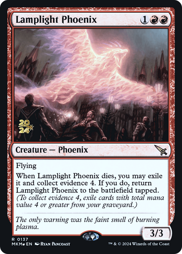 Lamplight Phoenix [Murders at Karlov Manor Prerelease Promos] | The Gaming-Verse