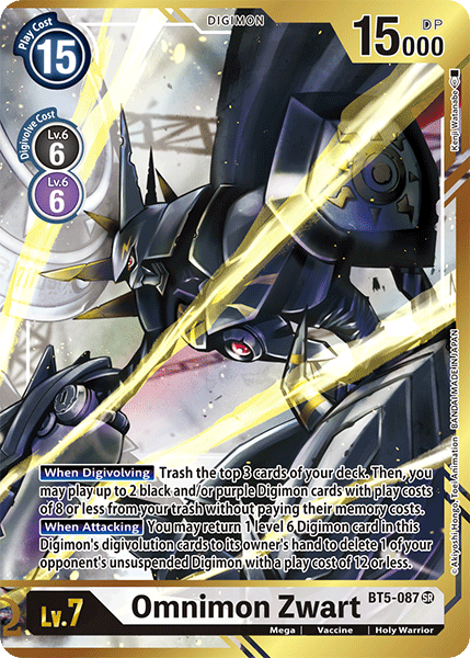 Omnimon Zwart [BT5-087] (Alternate Art - Kenji Watanabe) [Battle of Omni] | The Gaming-Verse