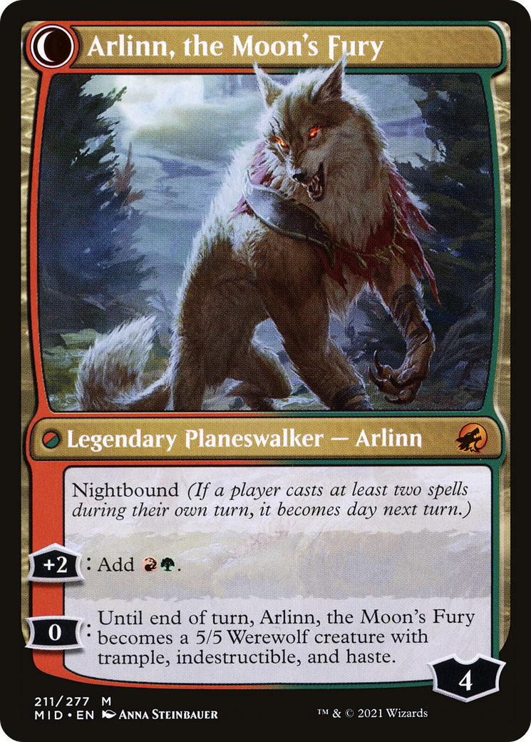 Arlinn, the Pack's Hope // Arlinn, the Moon's Fury [Secret Lair: From Cute to Brute] | The Gaming-Verse