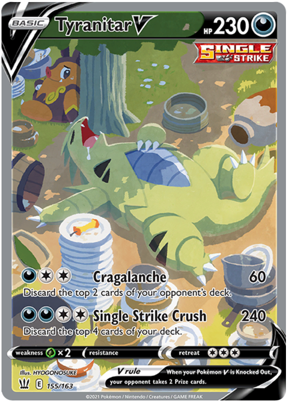 Tyranitar V (155/163) [Sword & Shield: Battle Styles] | The Gaming-Verse