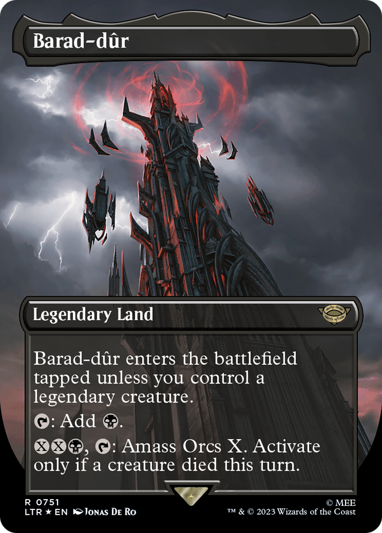 Barad-dur (0751) (Borderless) (Surge Foil) [The Lord of the Rings: Tales of Middle-Earth] | The Gaming-Verse