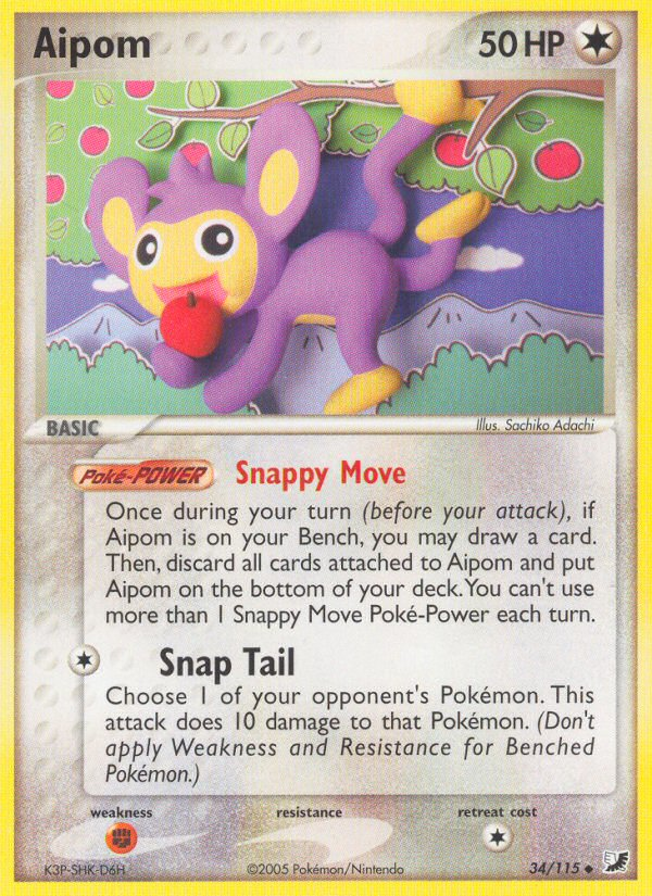 Aipom (34/115) [EX: Unseen Forces] | The Gaming-Verse