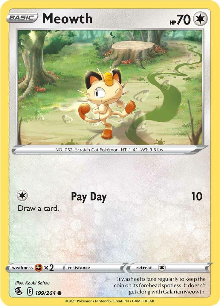 Meowth (199/264) [Sword & Shield: Fusion Strike] | The Gaming-Verse