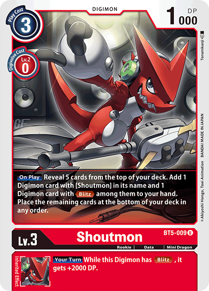 Shoutmon [BT5-009] [Battle of Omni] | The Gaming-Verse