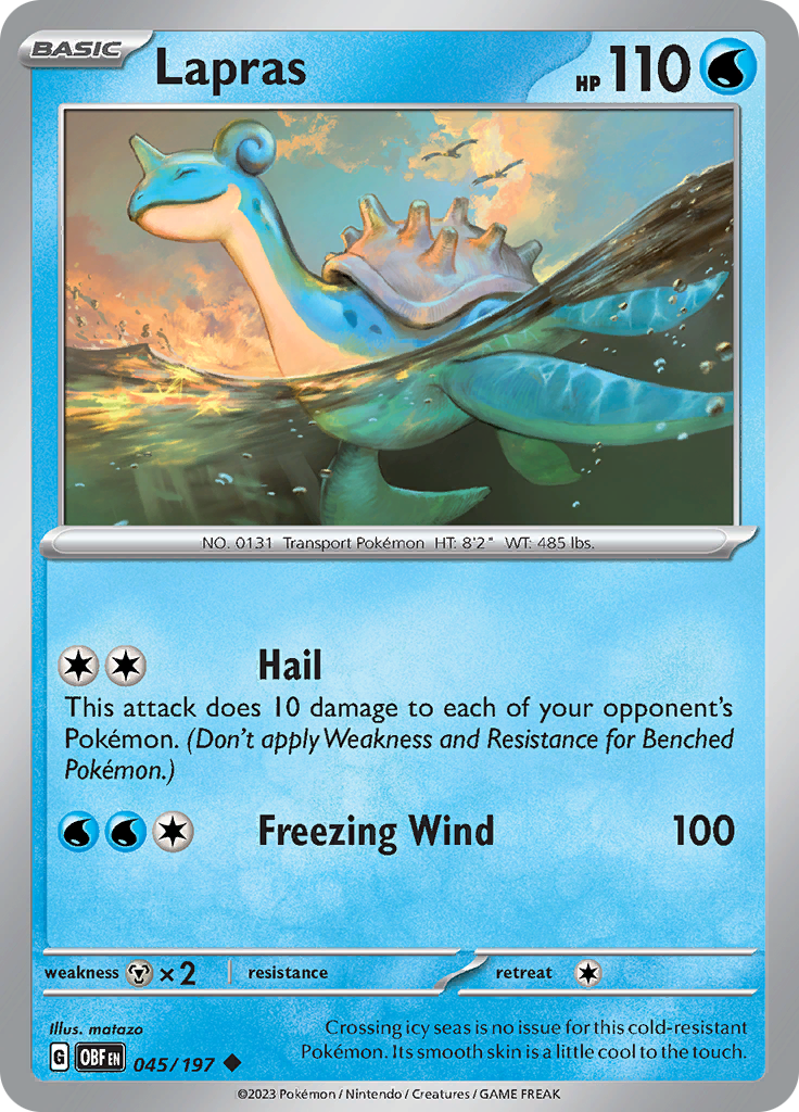 Lapras (045/197) [Scarlet & Violet: Obsidian Flames] | The Gaming-Verse