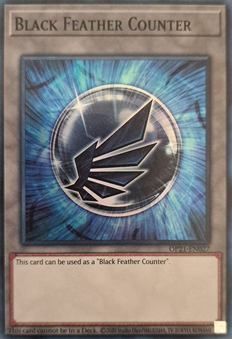 Black Feather Counter [OP21-EN027] Super Rare | The Gaming-Verse