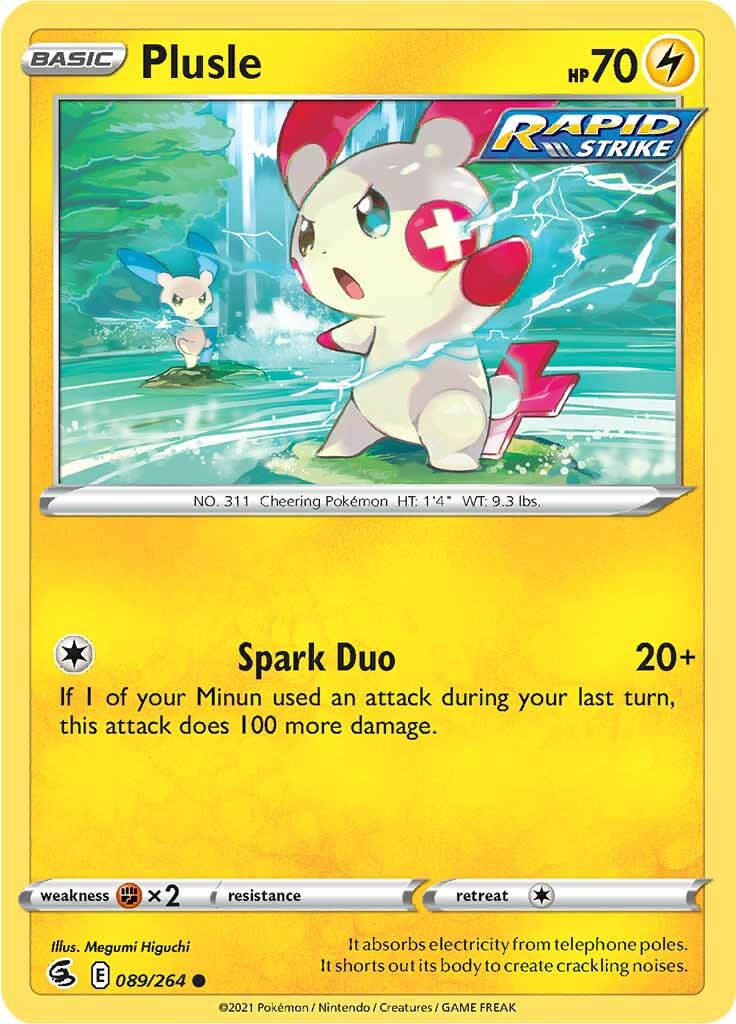 Plusle (089/264) [Sword & Shield: Fusion Strike] | The Gaming-Verse