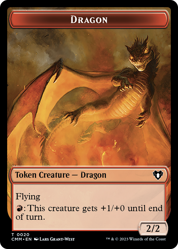 Servo // Dragon (0020) Double-Sided Token [Commander Masters Tokens] | The Gaming-Verse