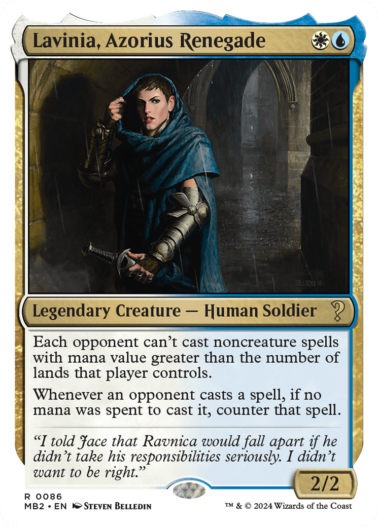 Lavinia, Azorius Renegade (White Border) [Mystery Booster 2] | The Gaming-Verse