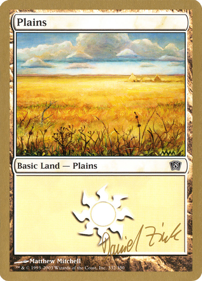 Plains (dz332) (Daniel Zink) [World Championship Decks 2003] | The Gaming-Verse