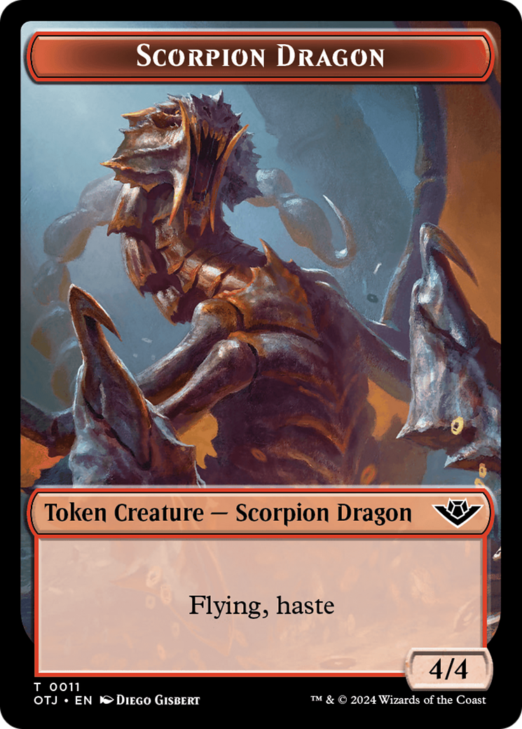 Scorpion Dragon Token [Outlaws of Thunder Junction Tokens] | The Gaming-Verse