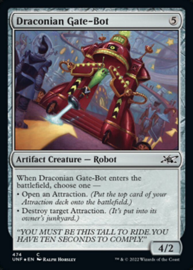 Draconian Gate-Bot (Galaxy Foil) [Unfinity] | The Gaming-Verse