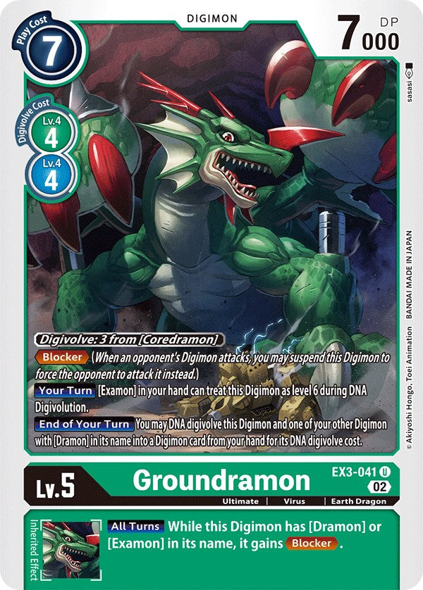 Groundramon [EX3-041] [Draconic Roar] | The Gaming-Verse