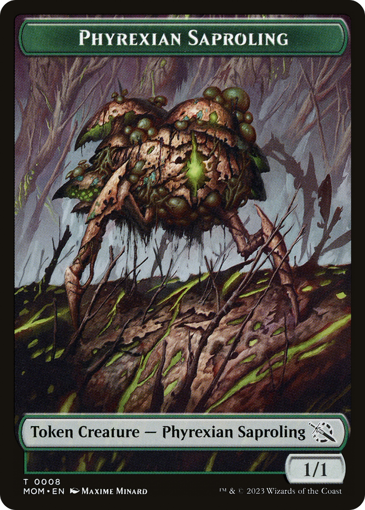 Treasure (20) // Phyrexian Saproling Double-Sided Token [March of the Machine Tokens] | The Gaming-Verse