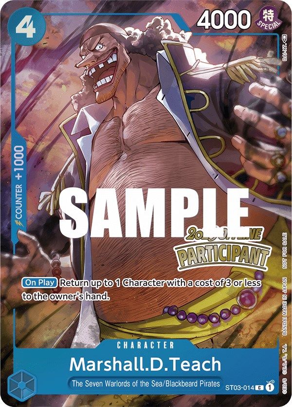 Marshall.D.Teach (Offline Regional 2023) [Participant] [One Piece Promotion Cards] | The Gaming-Verse