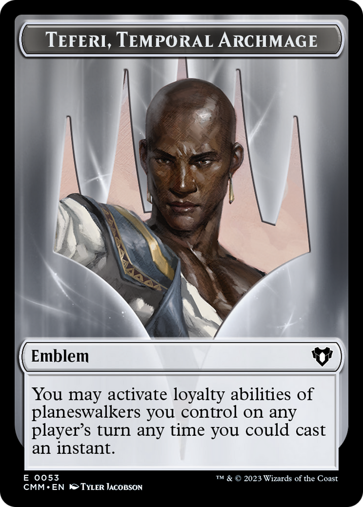 Teferi, Temporal Archmage Emblem [Commander Masters Tokens] | The Gaming-Verse