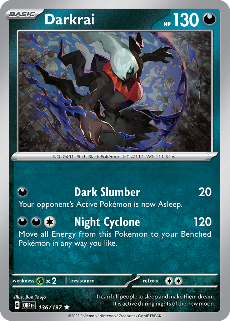 Darkrai (136/197) [Scarlet & Violet: Obsidian Flames] | The Gaming-Verse